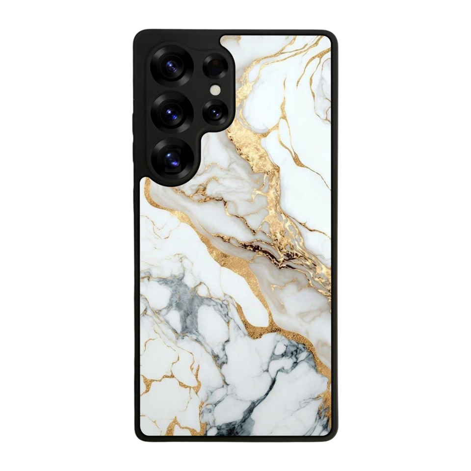 Samsung Galaxy S25 Ultra Uyumlu Mermer Marble Tasarımlı Glossy Premium Kılıf