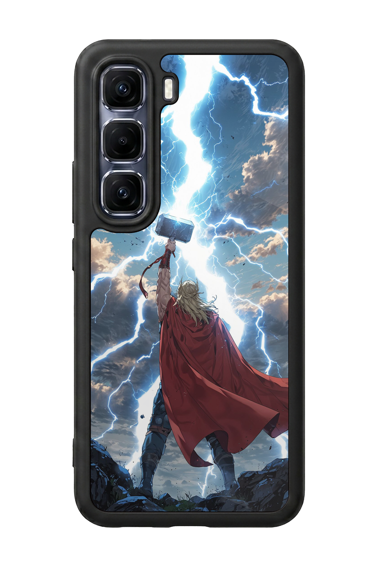 Infinix Hot 60 Pro Plus Uyumlu Thor Tasarımlı Glossy Premium Kılıf