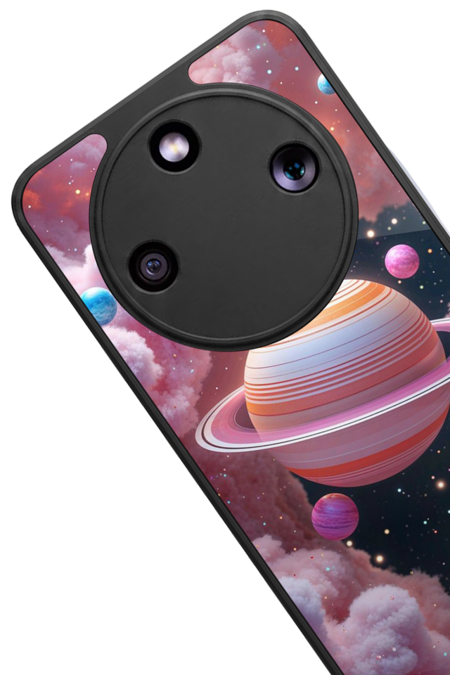 Honor Magic 8 Lite Uyumlu Uzay Tasarımlı Glossy Premium Kılıf