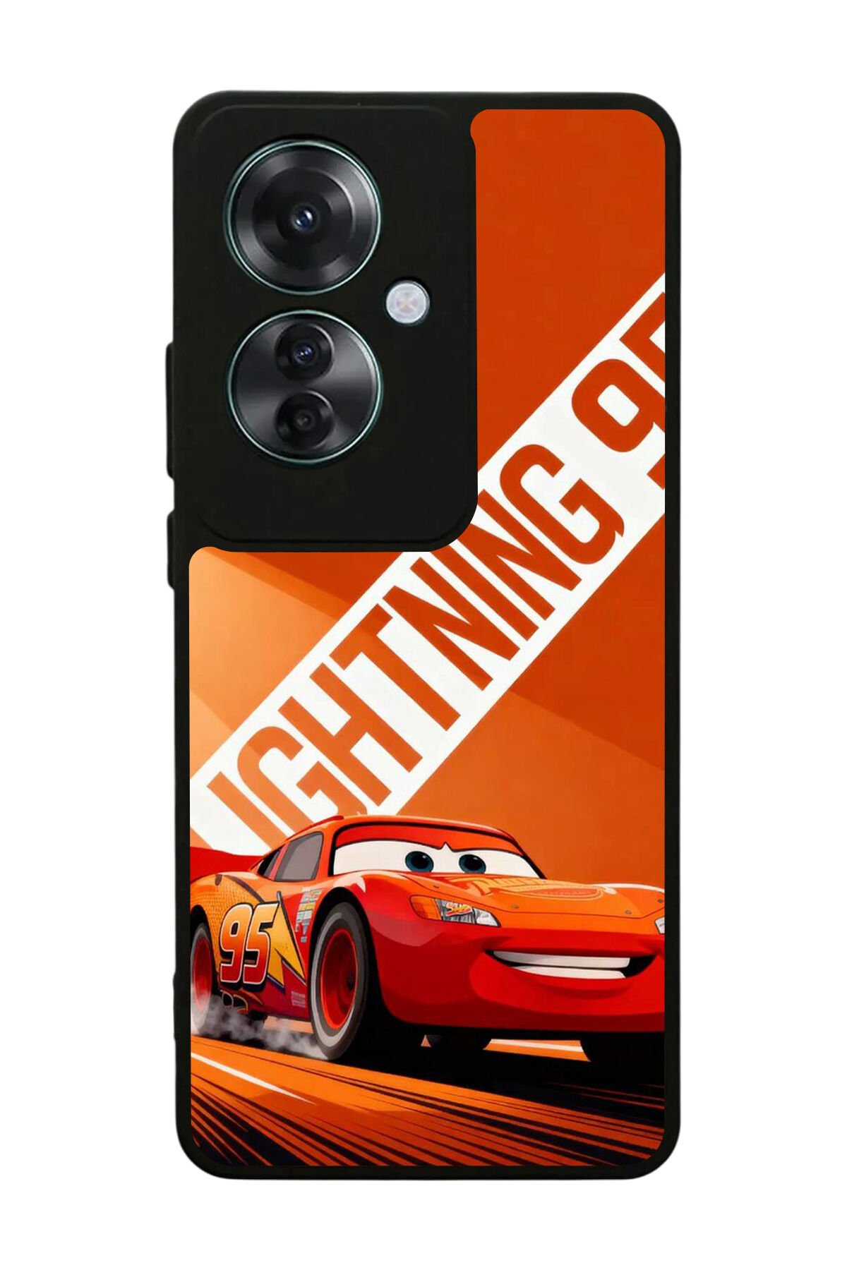 Oppo Reno 11F Uyumlu Şimsek McQueen Tasarımlı Glossy Premium Kılıf
