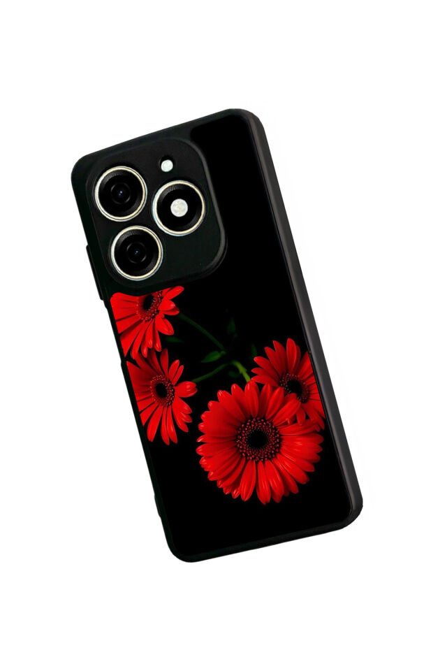 Infınıx Smart 8 Pro Uyumlu Cicek Tasarımlı Glossy Premium Kılıf