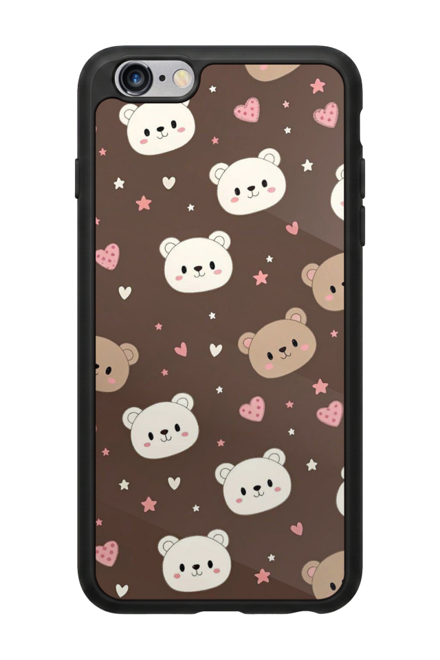 iPhone 6 Plus Uyumlu Ayı Tasarımlı Glossy Premium Kılıf