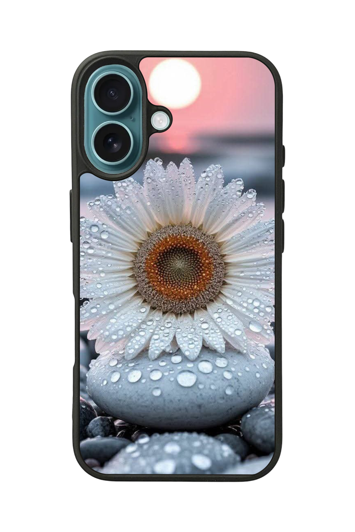 iPhone 16 Plus Uyumlu Cicek Tasarımlı Glossy Premium Kılıf