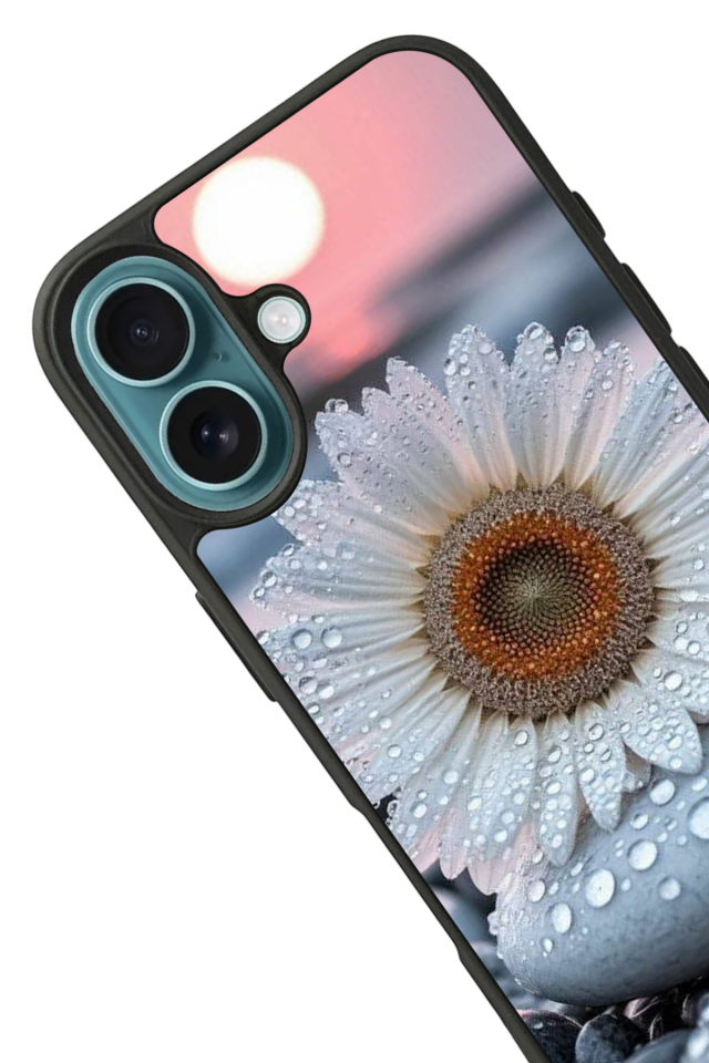iPhone 16 Plus Uyumlu Cicek Tasarımlı Glossy Premium Kılıf