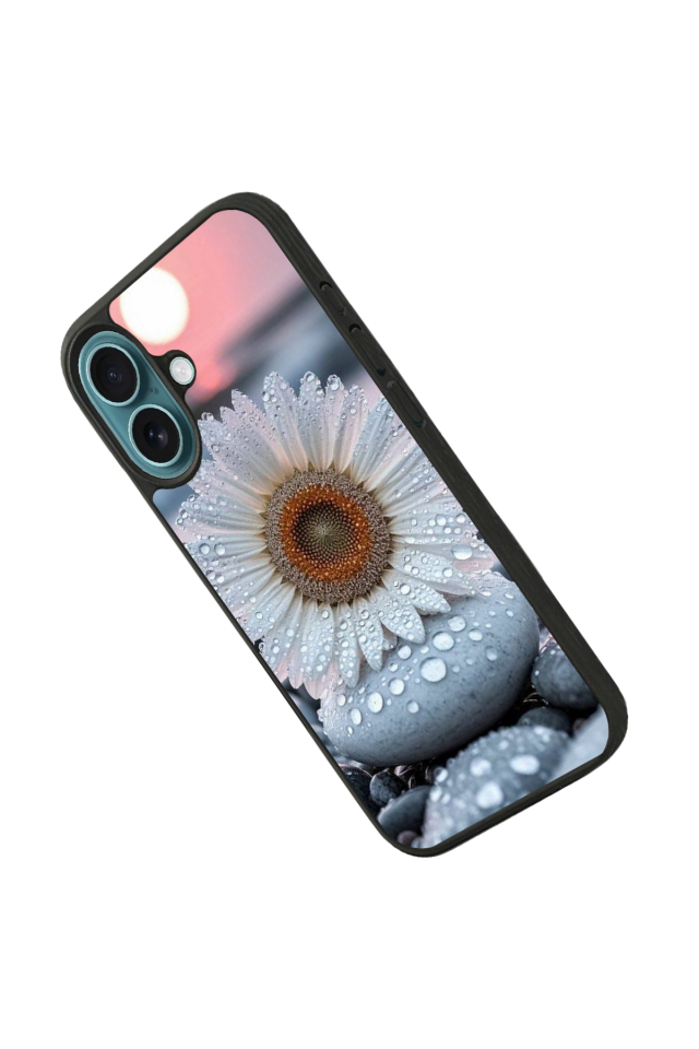 iPhone 16 Plus Uyumlu Cicek Tasarımlı Glossy Premium Kılıf