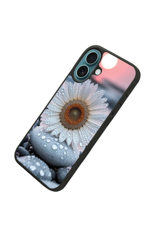 iPhone 16 Plus Uyumlu Cicek Tasarımlı Glossy Premium Kılıf