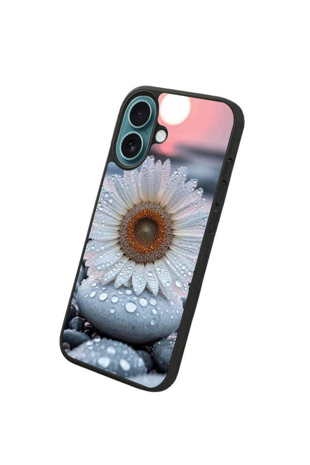 iPhone 16 Plus Uyumlu Cicek Tasarımlı Glossy Premium Kılıf