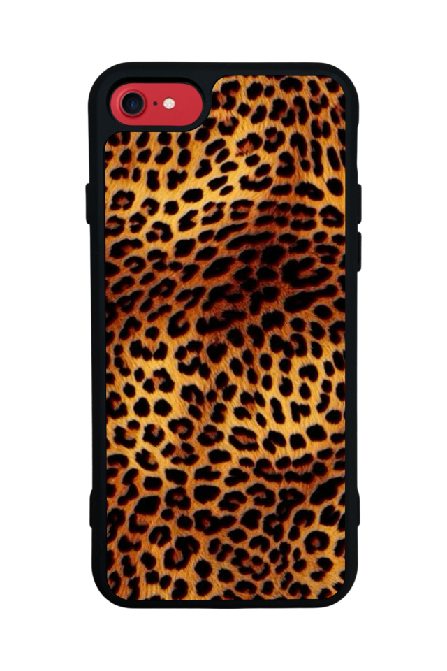 iPhone 8 Uyumlu Leopar Tasarımlı Glossy Premium Kılıf