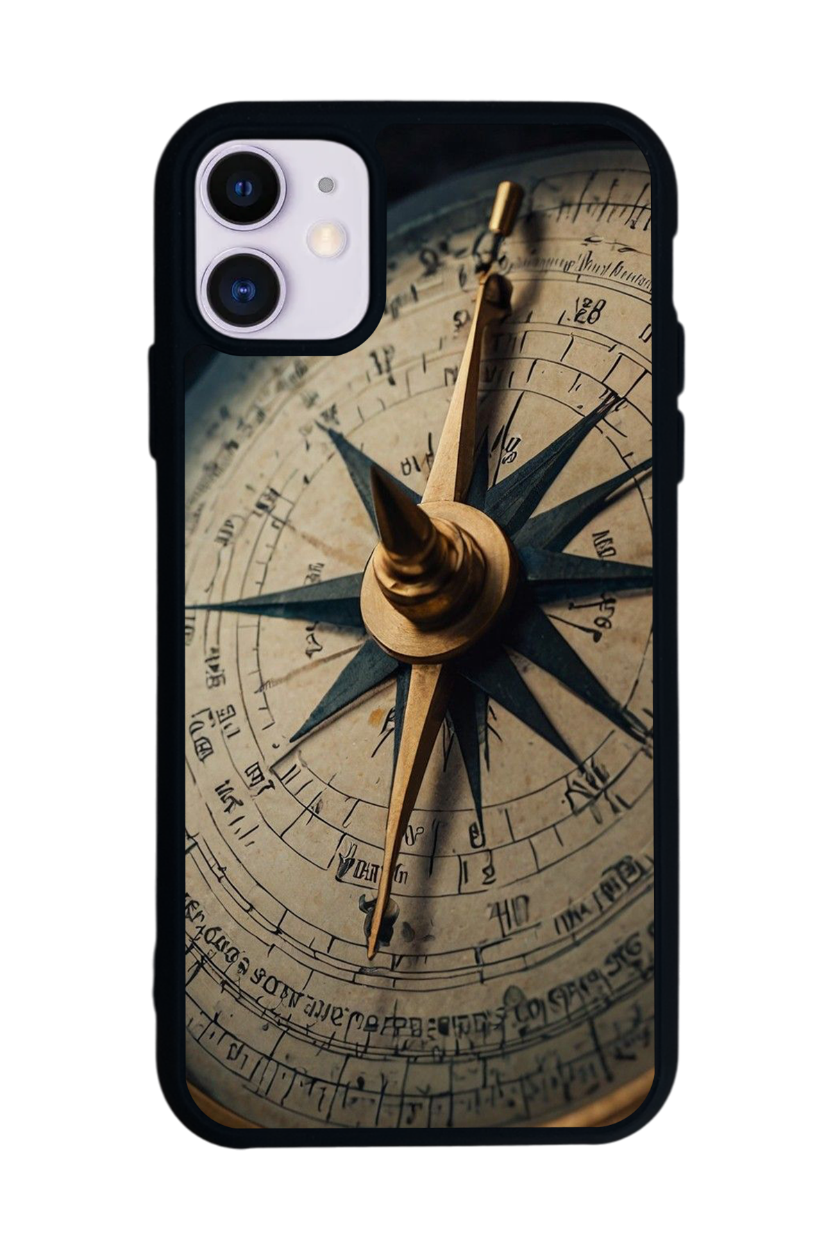 iPhone 11 Uyumlu Pusula Tasarımlı Glossy Premium Kılıf