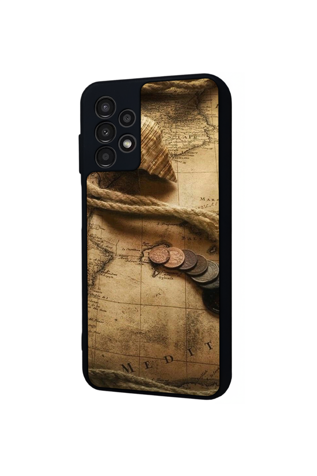 Samsung Galaxy A13 Uyumlu Pusula Tasarımlı Glossy Premium Kılıf