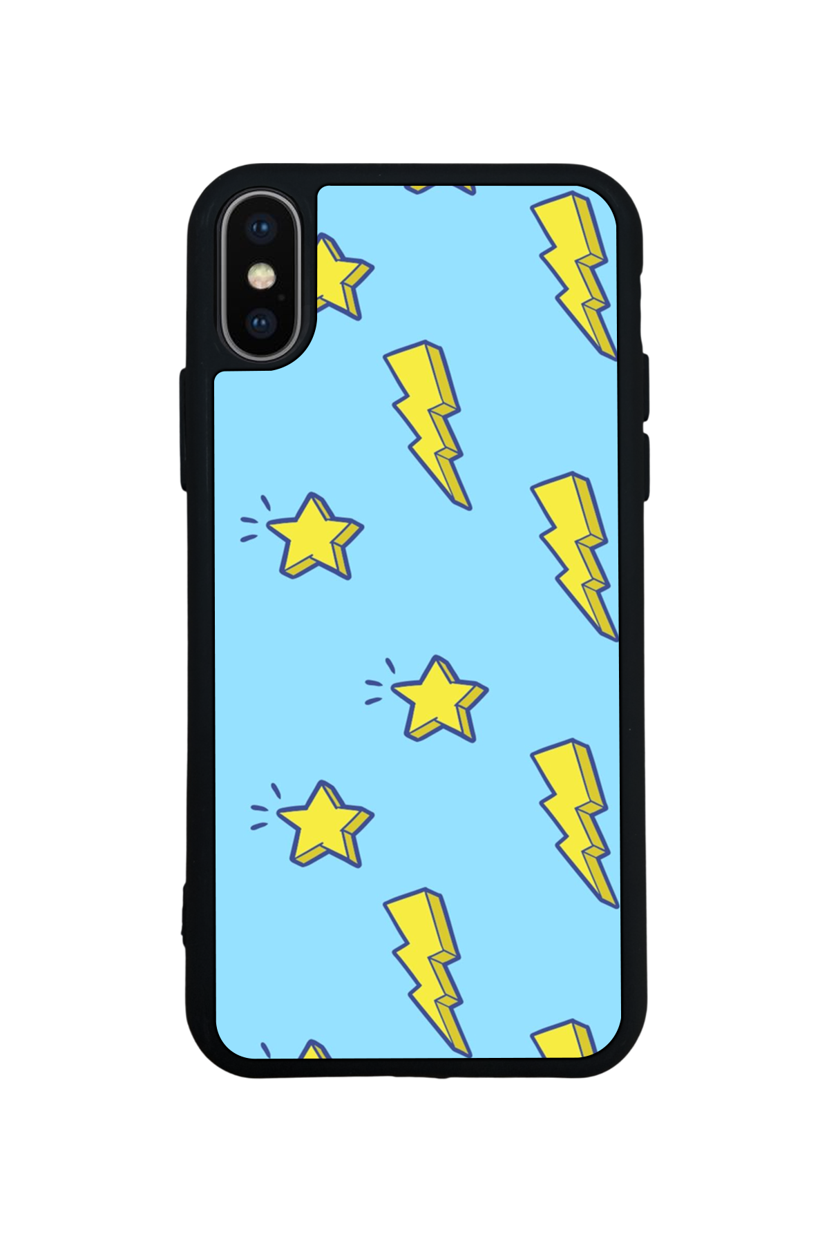 iPhone XS Max Uyumlu Simsek Tasarımlı Glossy Premium Kılıf