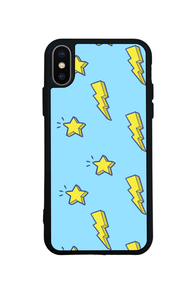iPhone XS Max Uyumlu Simsek Tasarımlı Glossy Premium Kılıf