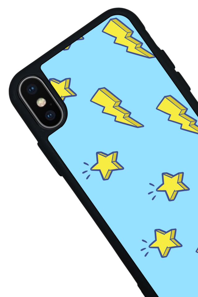 iPhone XS Max Uyumlu Simsek Tasarımlı Glossy Premium Kılıf