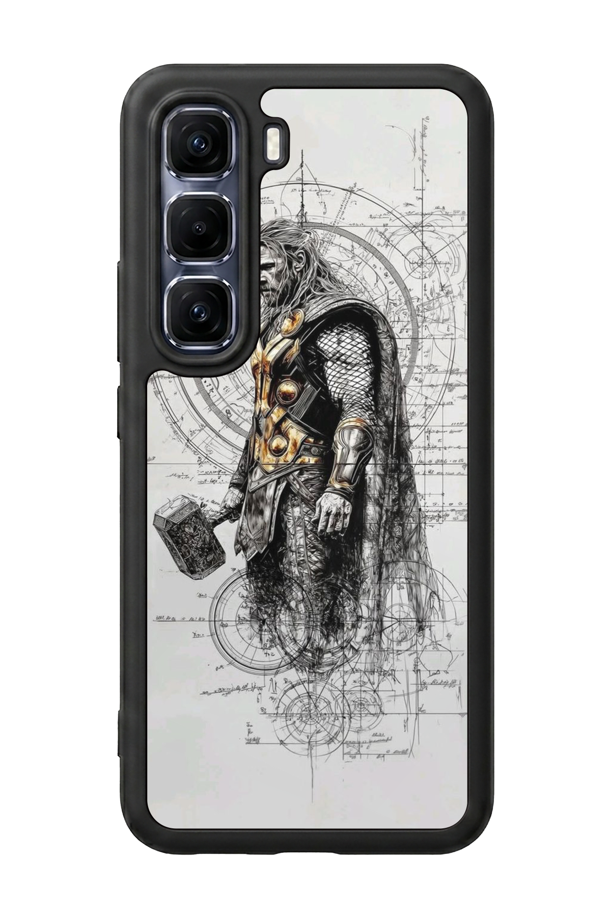 Infinix Hot 60 Pro Plus Uyumlu Thor Tasarımlı Glossy Premium Kılıf