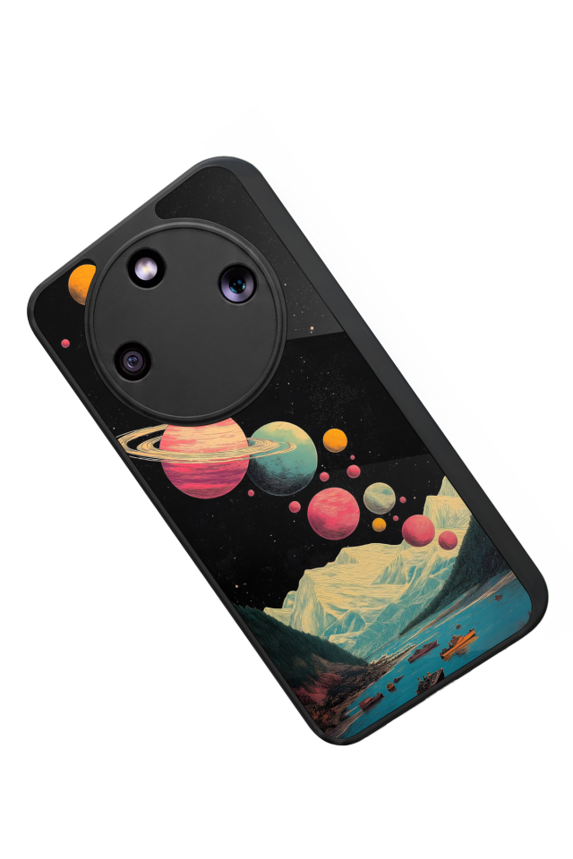 Honor Magic 8 Lite Uyumlu Uzay Tasarımlı Glossy Premium Kılıf