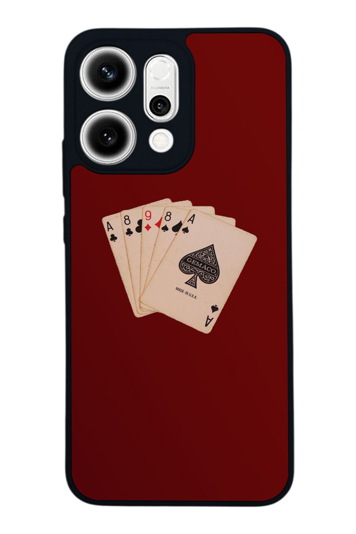 Oppo Reno 14 Uyumlu Kirmizi Tasarımlı Glossy Premium Kılıf