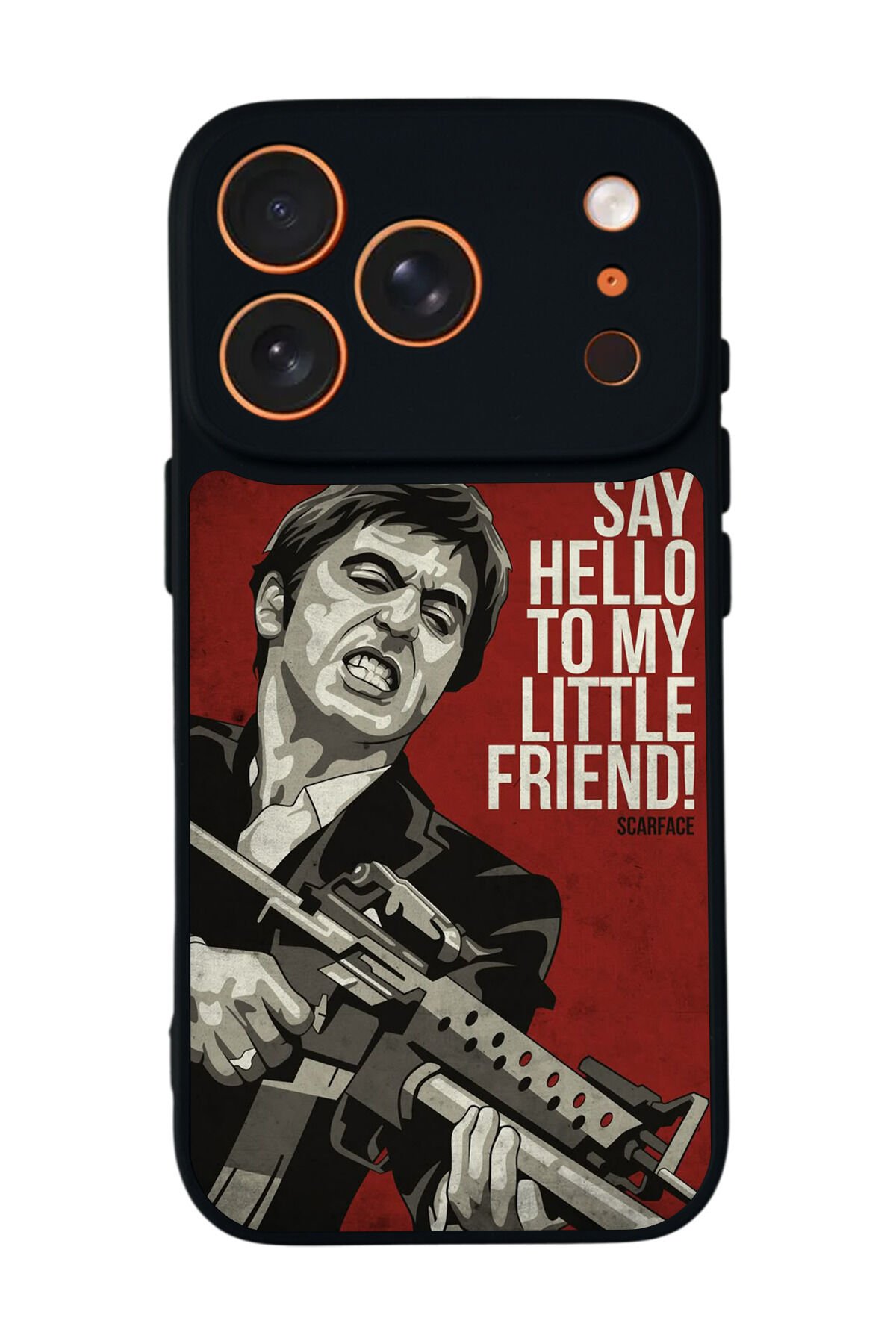 iPhone 17 Pro Uyumlu Scarface Tasarımlı Glossy Premium Kılıf
