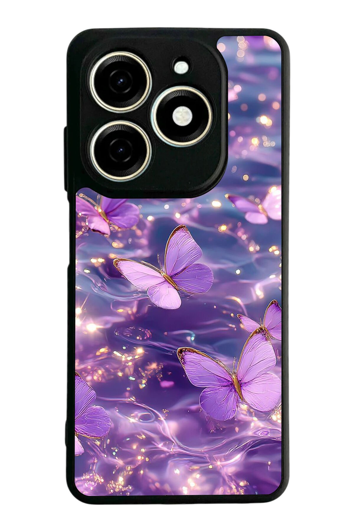 Infınıx Smart 8 Pro Uyumlu Kelebek Tasarımlı Glossy Premium Kılıf