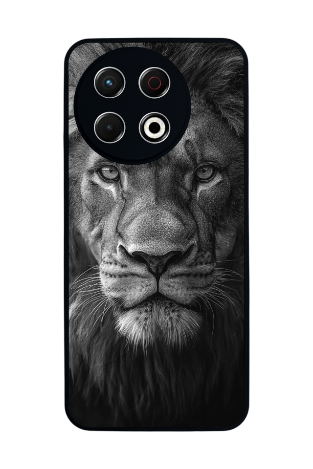 Tecno Spark 30 Pro Uyumlu Aslan Tasarımlı Glossy Premium Kılıf