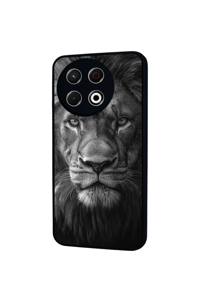 Tecno Spark 30 Pro Uyumlu Aslan Tasarımlı Glossy Premium Kılıf