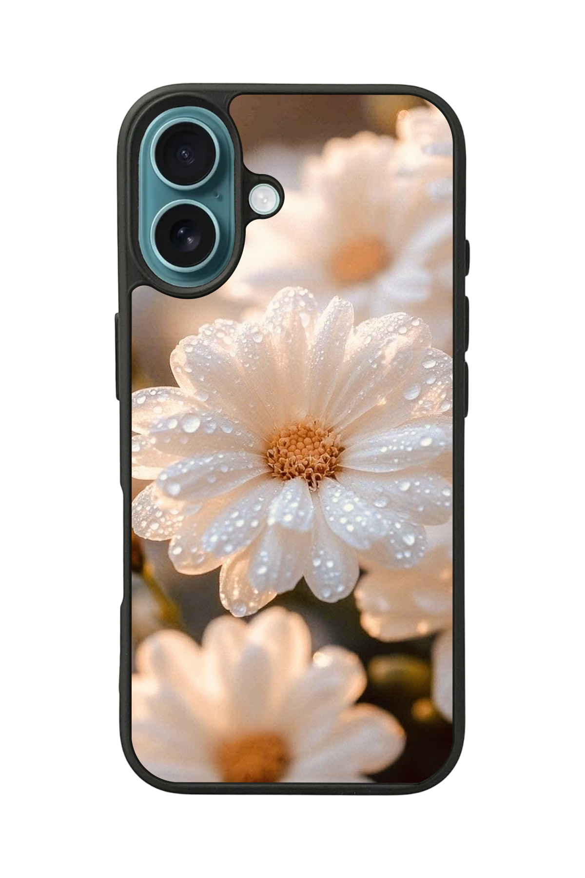 iPhone 16 Plus Uyumlu Cicek Tasarımlı Glossy Premium Kılıf