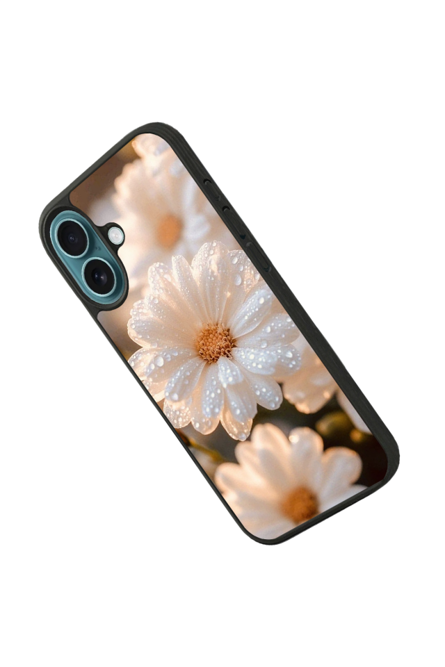 iPhone 16 Plus Uyumlu Cicek Tasarımlı Glossy Premium Kılıf