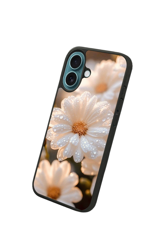 iPhone 16 Plus Uyumlu Cicek Tasarımlı Glossy Premium Kılıf