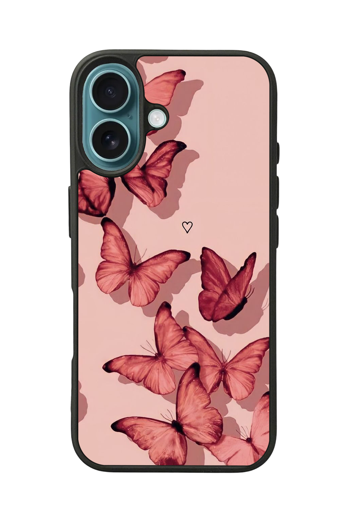 iPhone 16 Uyumlu Kelebek Tasarımlı Glossy Premium Kılıf