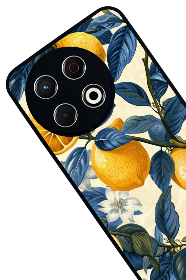 Tecno Spark 30 Pro Uyumlu Limon Tasarımlı Glossy Premium Kılıf