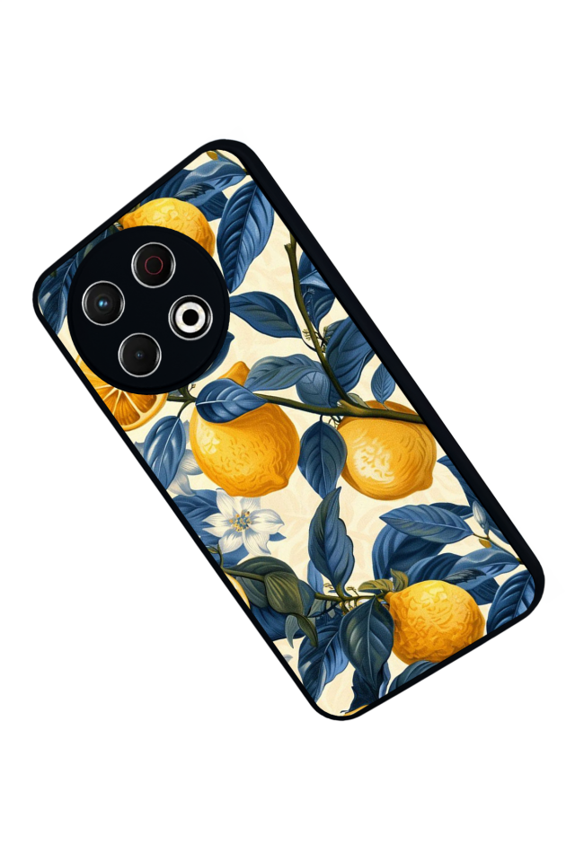 Tecno Spark 30 Pro Uyumlu Limon Tasarımlı Glossy Premium Kılıf