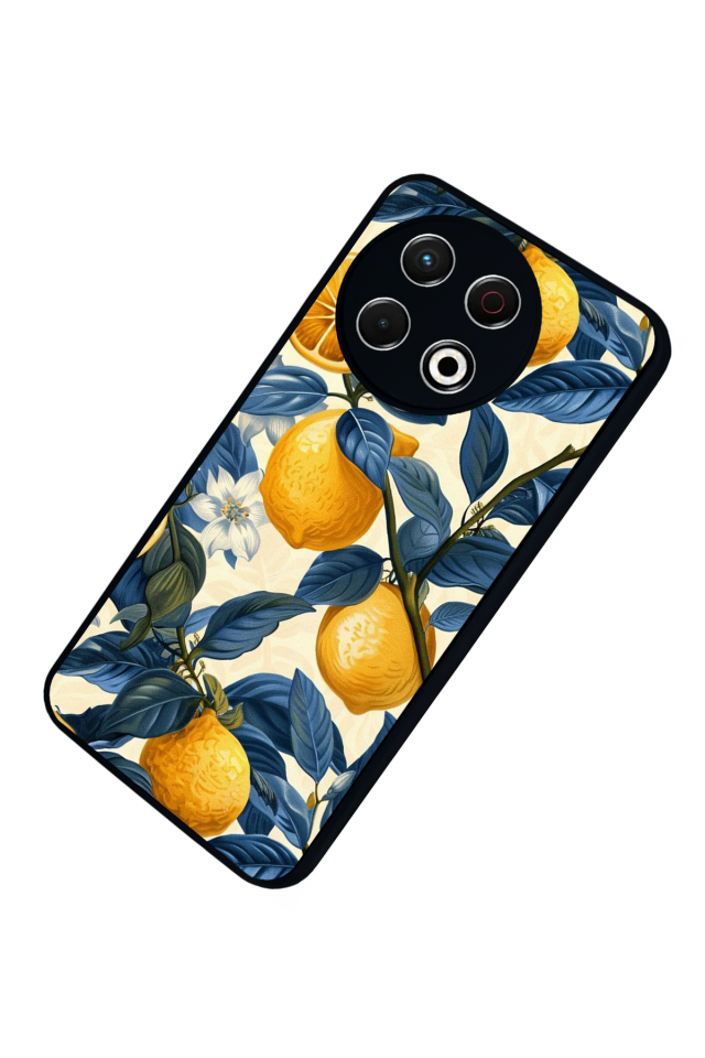 Tecno Spark 30 Pro Uyumlu Limon Tasarımlı Glossy Premium Kılıf