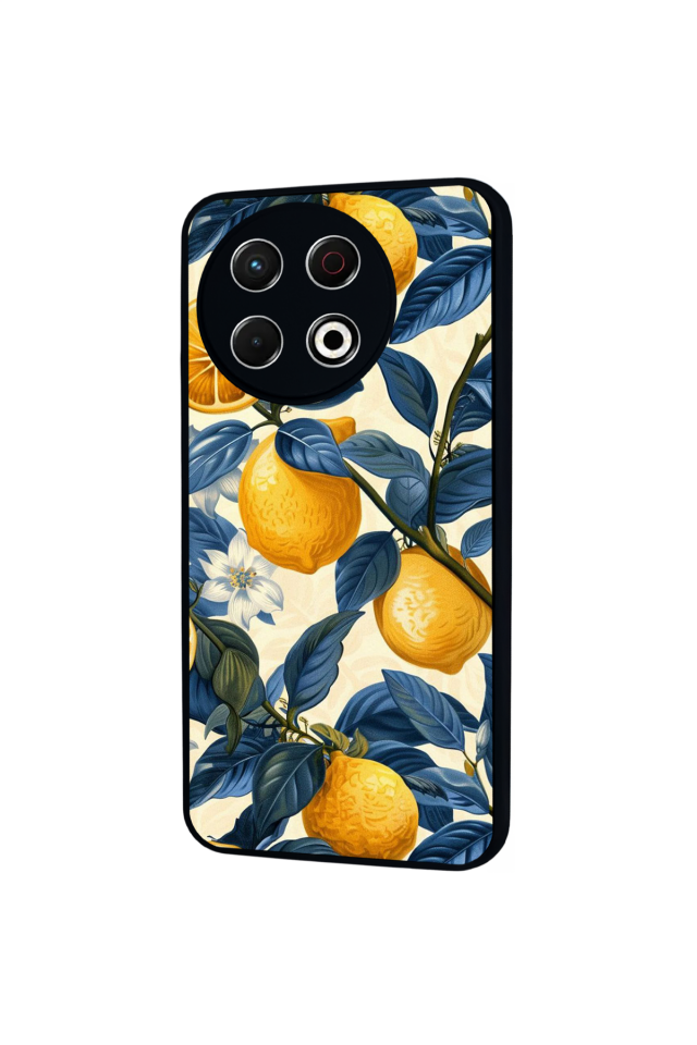 Tecno Spark 30 Pro Uyumlu Limon Tasarımlı Glossy Premium Kılıf