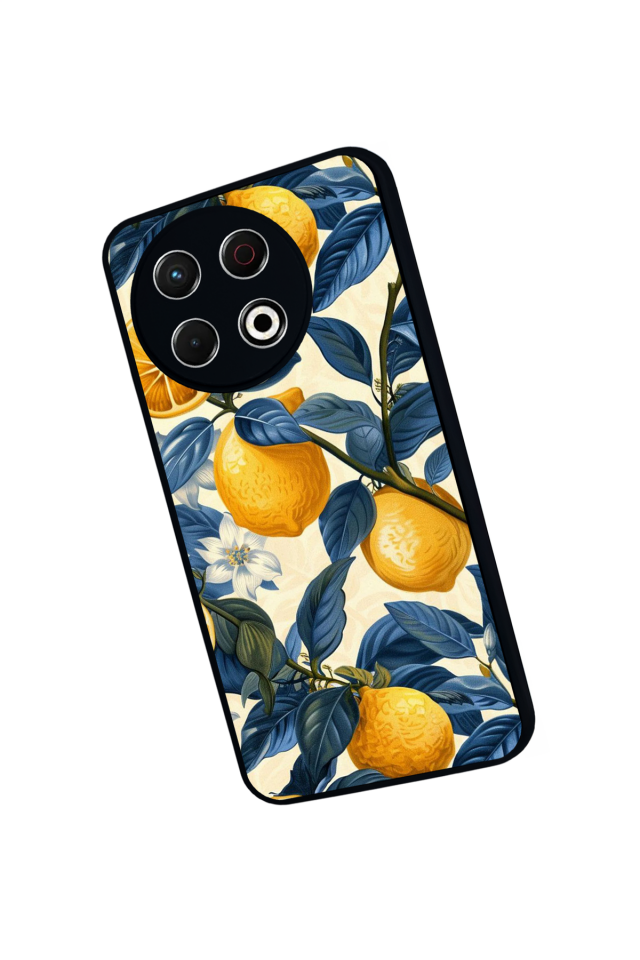 Tecno Spark 30 Pro Uyumlu Limon Tasarımlı Glossy Premium Kılıf