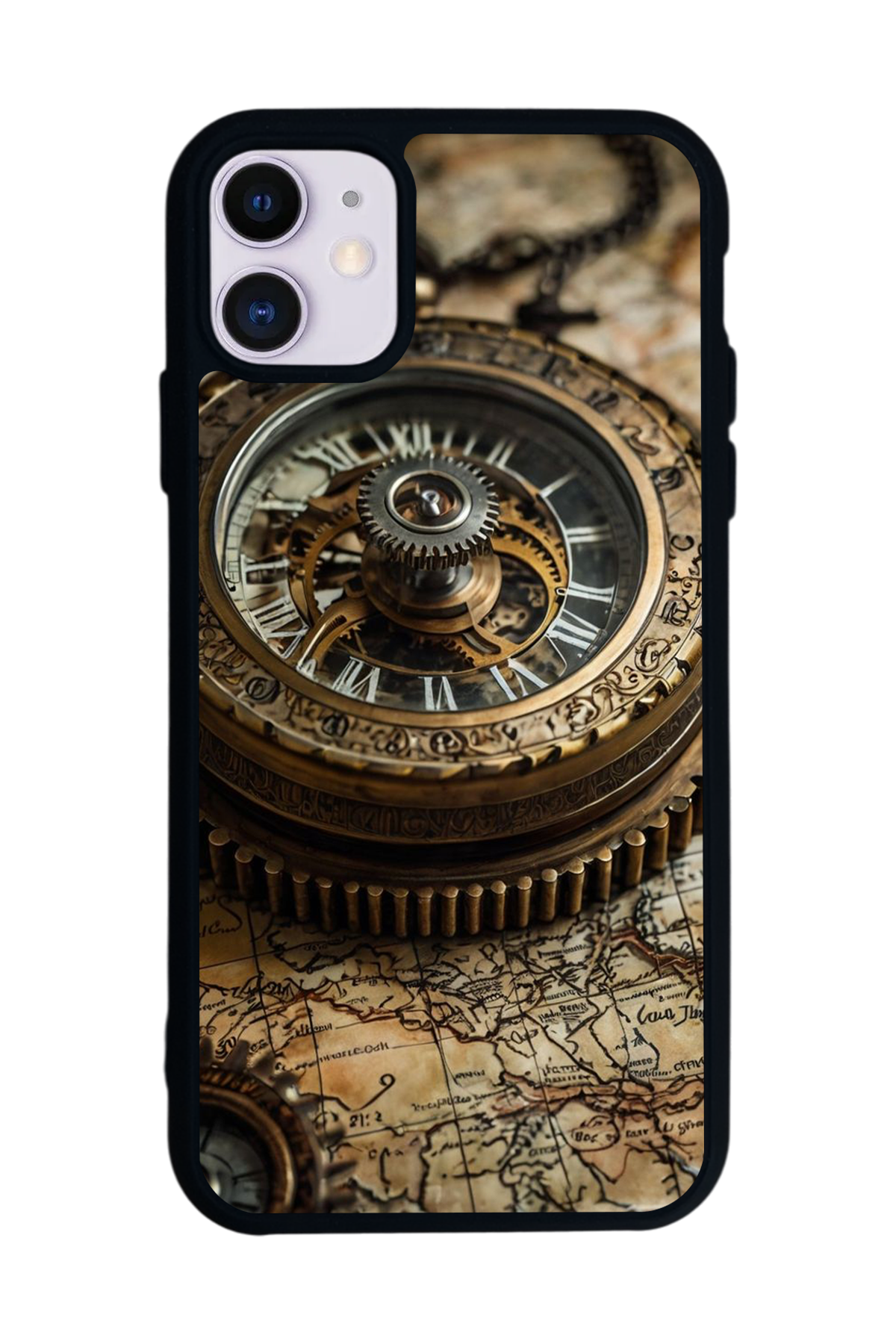 iPhone 11 Uyumlu Pusula Tasarımlı Glossy Premium Kılıf