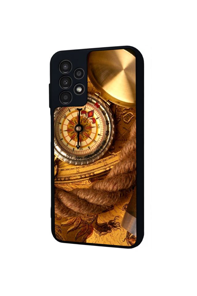 Samsung Galaxy A13 Uyumlu Pusula Tasarımlı Glossy Premium Kılıf