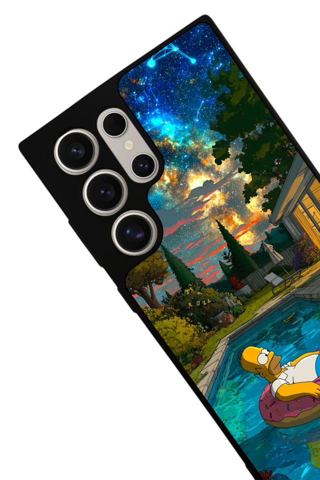 Samsung Galaxy S22 Ultra Uyumlu The Simpsons Tasarımlı Glossy Premium Kılıf