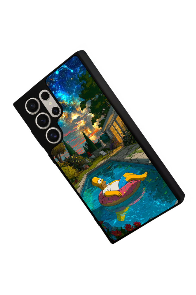 Samsung Galaxy S22 Ultra Uyumlu The Simpsons Tasarımlı Glossy Premium Kılıf