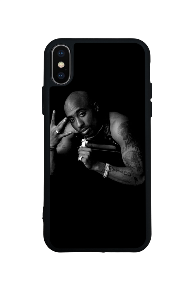 iPhone X/ XS Uyumlu Tupac Tasarımlı Glossy Premium Kılıf