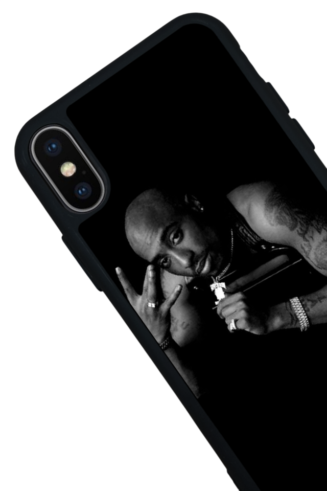 iPhone X/ XS Uyumlu Tupac Tasarımlı Glossy Premium Kılıf
