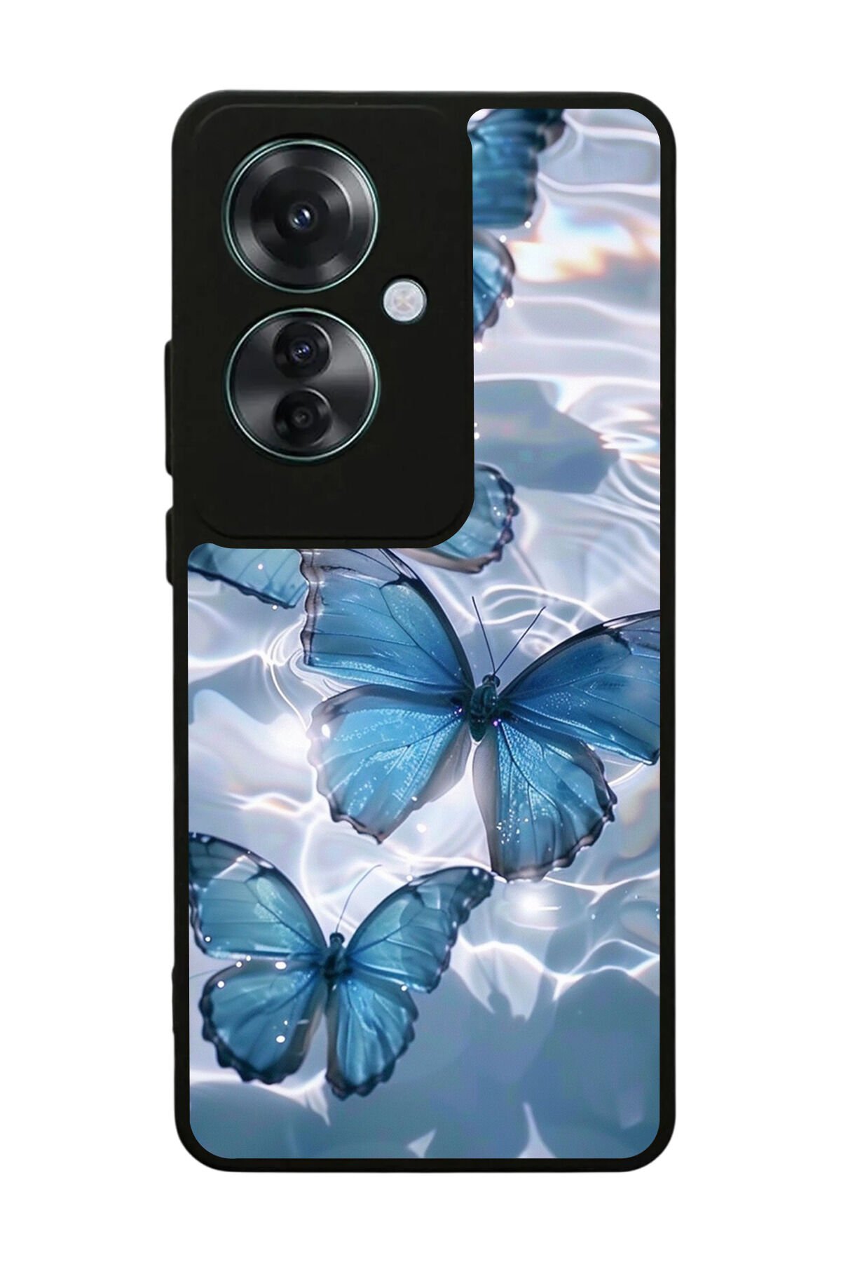 Oppo Reno 11F Uyumlu Kelebek Tasarımlı Glossy Premium Kılıf