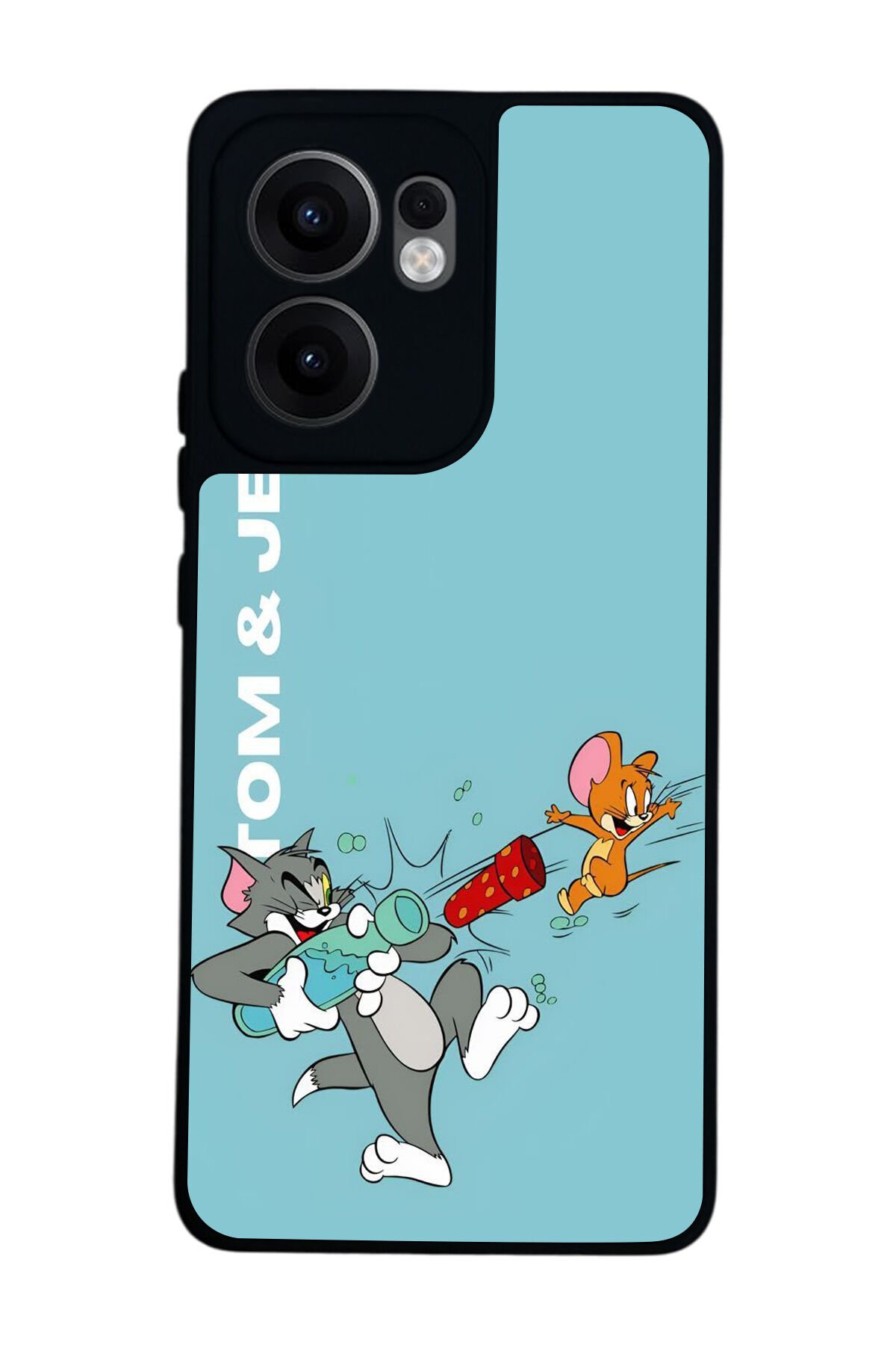 Oppo Reno 13F Uyumlu Tom And Jerry Tasarımlı Glossy Premium Kılıf