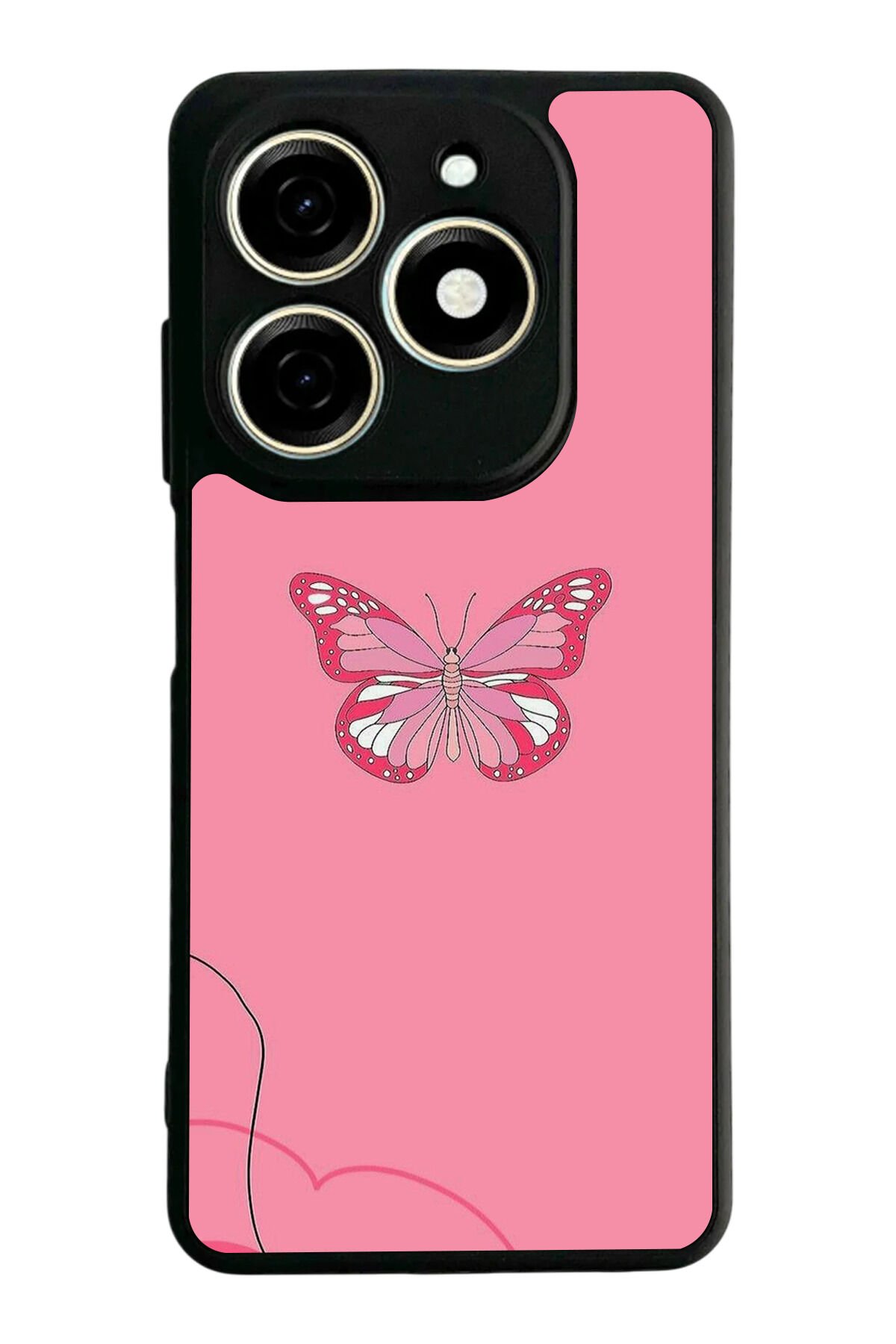 Infınıx Smart 8 Pro Uyumlu Kelebek Tasarımlı Glossy Premium Kılıf