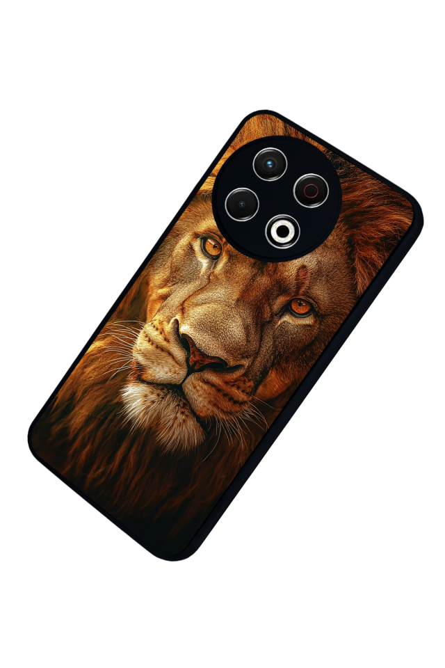 Tecno Spark 30 Pro Uyumlu Aslan Tasarımlı Glossy Premium Kılıf