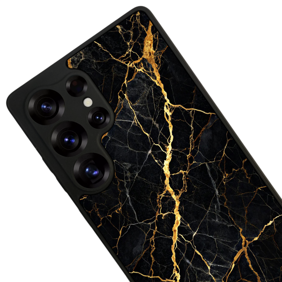 Samsung Galaxy S25 Ultra Uyumlu Mermer Marble Tasarımlı Glossy Premium Kılıf