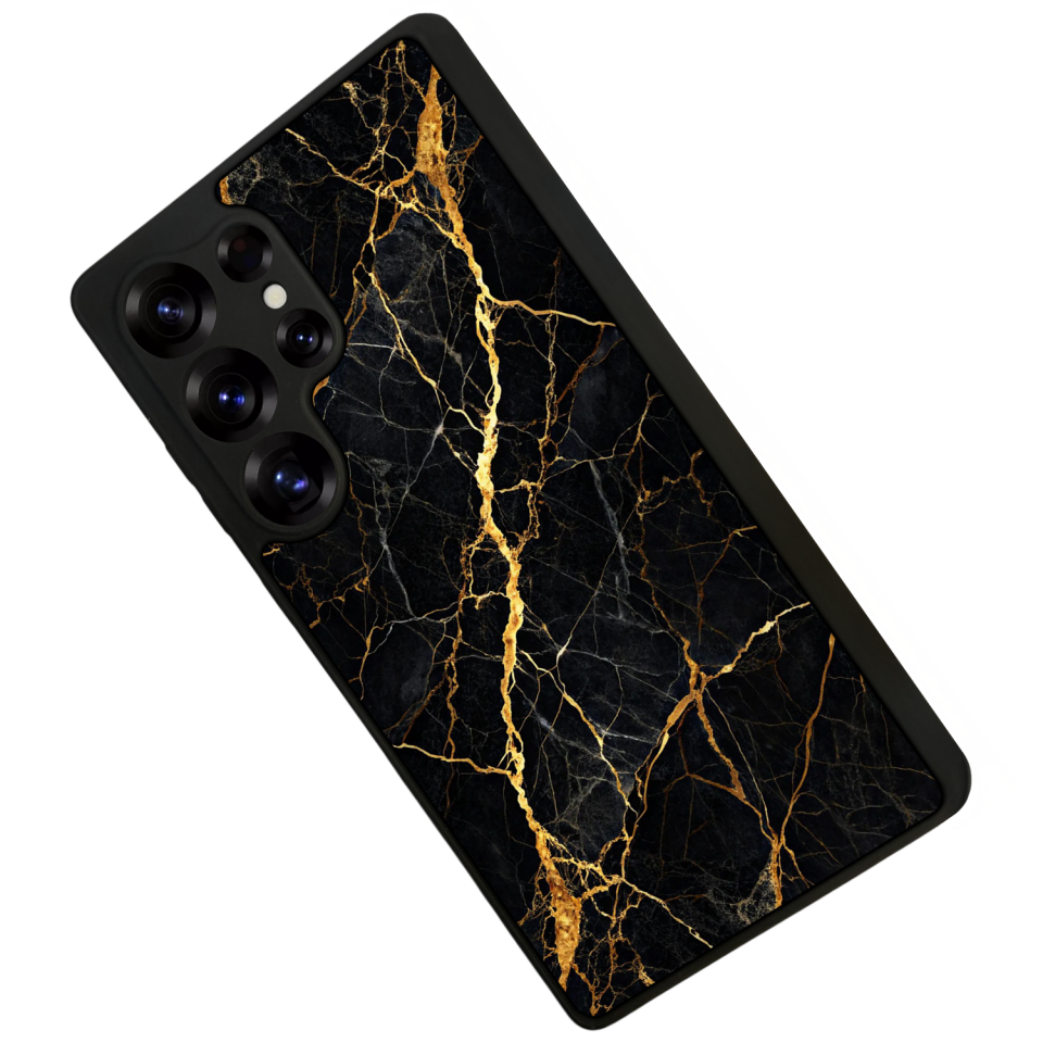 Samsung Galaxy S25 Ultra Uyumlu Mermer Marble Tasarımlı Glossy Premium Kılıf