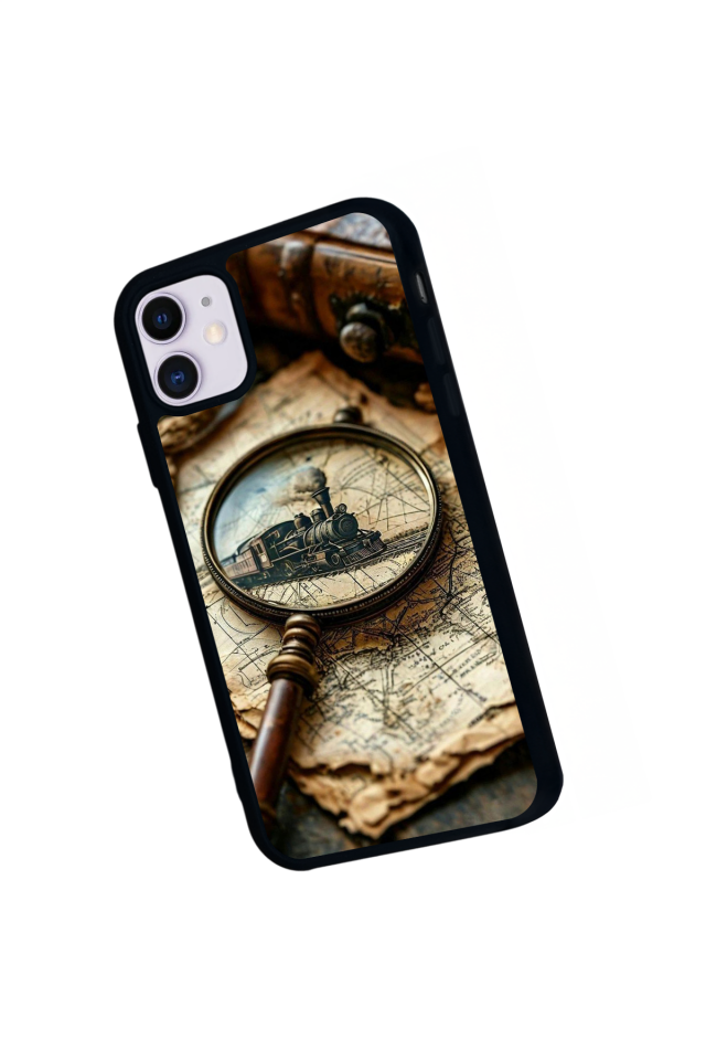 iPhone 11 Uyumlu Pusula Tasarımlı Glossy Premium Kılıf