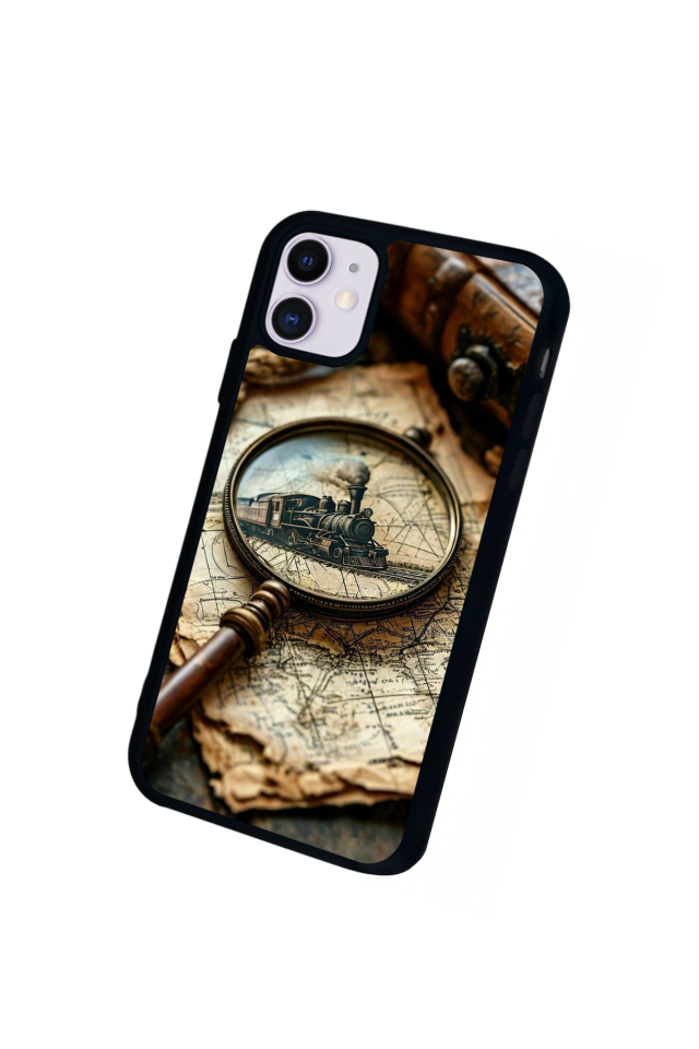 iPhone 11 Uyumlu Pusula Tasarımlı Glossy Premium Kılıf