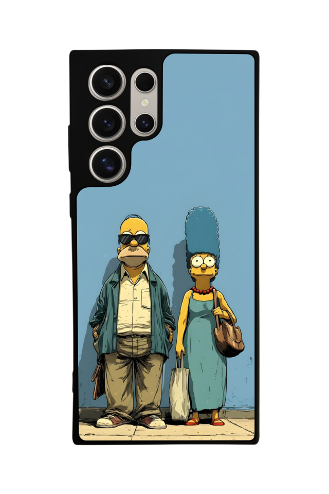 Samsung Galaxy S22 Ultra Uyumlu The Simpsons Tasarımlı Glossy Premium Kılıf