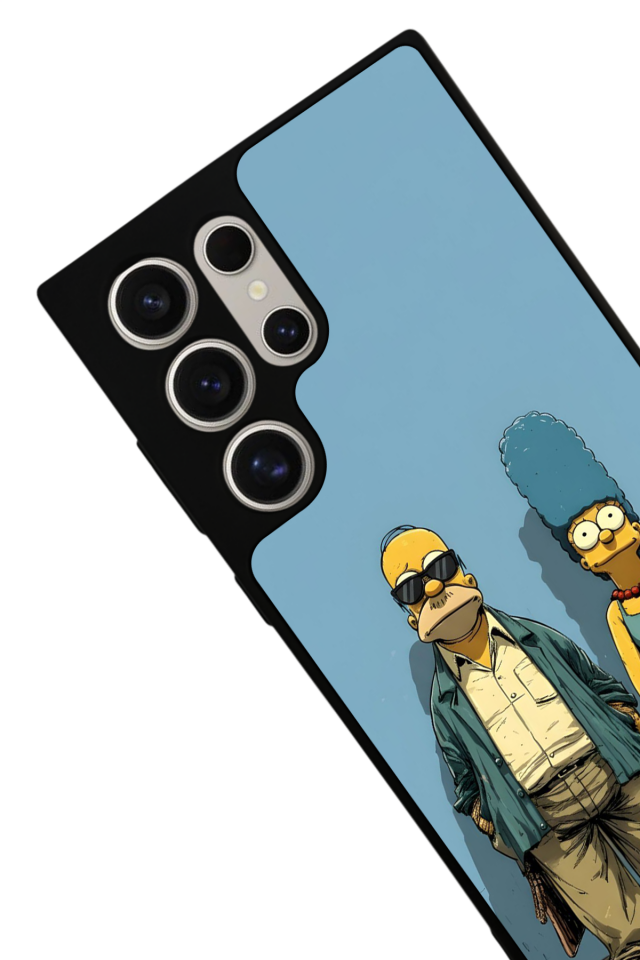 Samsung Galaxy S22 Ultra Uyumlu The Simpsons Tasarımlı Glossy Premium Kılıf