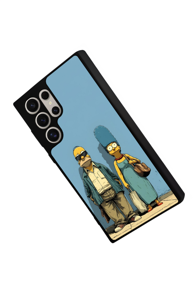 Samsung Galaxy S22 Ultra Uyumlu The Simpsons Tasarımlı Glossy Premium Kılıf